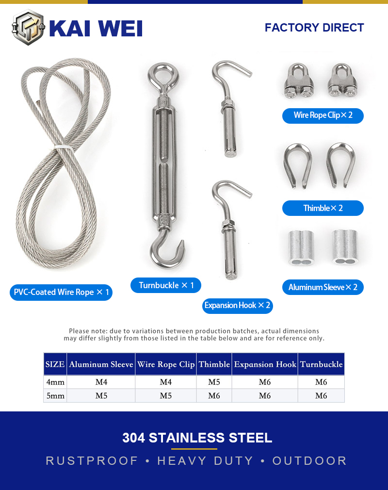 Cuerda de acero inoxidable 304 - String Tension Clip reseña y precio